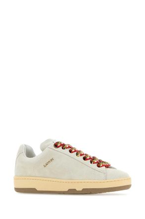 Lanvin Suede Low-Top Sneaker - White