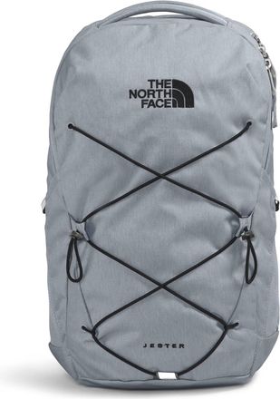 The North Face Womens Jester Everyday Laptop Backpack In Mid Grey Dark Heather/tnf Black-Npf