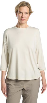 Jack Wolfskin 3/4-Arm-Shirt JACK WOLFSKIN TRAVEL 3 4 T W, Damen, Gr. M (38/40), weiss (cottonwei&szlig;, heather), Obermaterial: 95% Polyester, 5% sonstige Fasern, Shirts