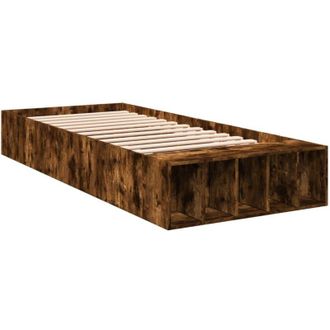 vidaXL Bed Frame without Mattress Smoked Oak 90x200 cm Vidaxl