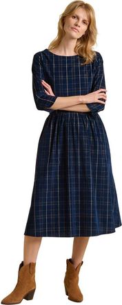 Brakeburn Lilliput 3/4 Sleeve Boat Neck Midi Dress in Blue at Nordstrom, Size 10