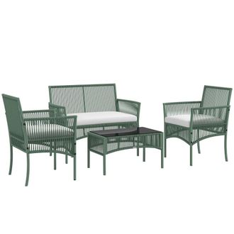 OUTSUNNY Conjunto de jard&iacute;n 100x56x80 cm verde oscuro