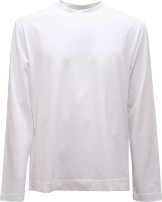 Circolo 1901 Long Sleeve Tops, male, White, Size: 2XL Cn4477 Maglia Long Sleeve