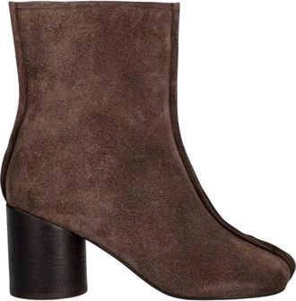 Maison Margiela Su&egrave;de Anatomic Stitch-Toe Enkellaarzen - Dames - Schoenen - Bruin - Maat: 40 EU Su&egrave;de