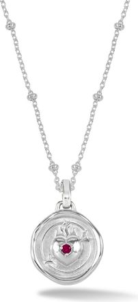 Dower & Hall Flaming Heart Talisman Necklace