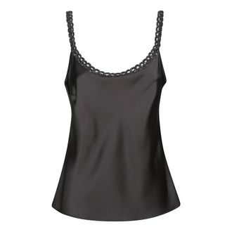 D.exterior Sleeveless Tops, female, Black, Size: S Satin Catena Top