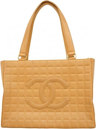 Chanel Beige Leather Tote Bag (Pre-Owned)