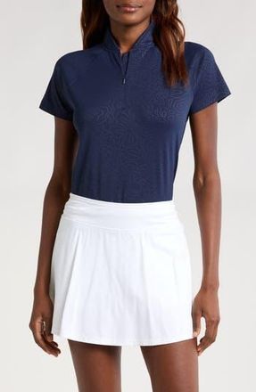 Swannies Laura Abstract Print Half Zip Polo in Midnight-Navy at Nordstrom Rack, Size X-Small