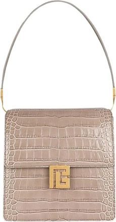 Balmain Ely Sac Schoudertas - Dames - Schoudertassen - Bruin - ONE Size - Leer - Tassen