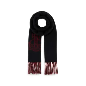 Vivienne Westwood Double Face Fringed Scarf