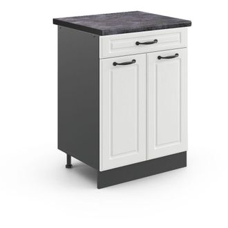 Vicco Mobiletto base per cucina R-Line, Bianco casa di campagna, 80 cm, pl Antracite Vicco