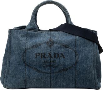 Prada Pre-owned Prada Denim Canapa Logo Tote Ladies ANAYR72WCHOZ4BZC