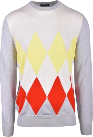 Ballantyne Cotton and Cashmere Pullover - Beige/Yellow