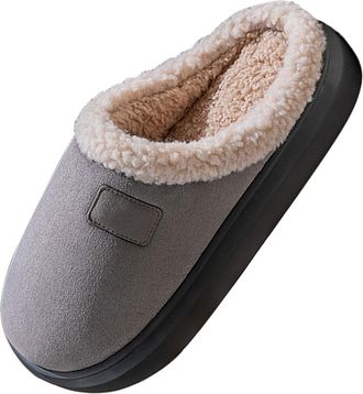 Generic Mens Spring Autumn and Winter Plus Velvet Warm Home Cotton Shoes with Thick Bottom and Soft Bottom Non Lamb Wool Cotton Slippers Anime Slippers for Me