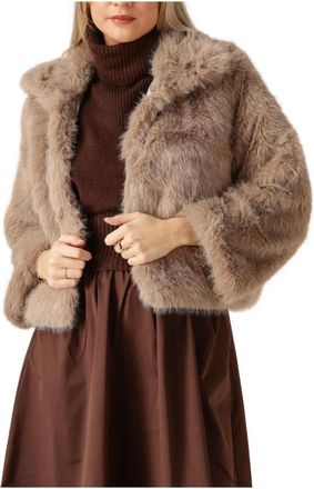 MY ESSENTIAL WARDROBE Alexamw Fur Jacket - Dames - Jassen - Beige - L - Polyester - Jassen