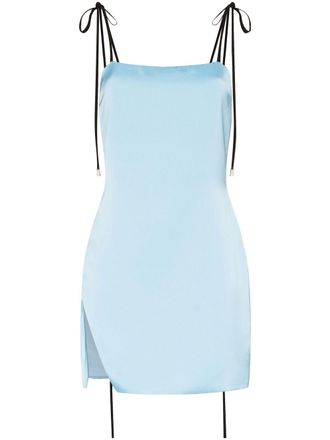 The Attico strap-detail minidress - Blue