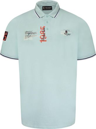 KAM Racing Polo Shirt Short Sleeve Pocket Cotton Top Mens Plus Size 2XL-8XL 5512 (UK, Alpha, XXL, Plus, Regular, Blue)