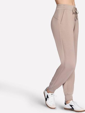 Skechers Jogginghose SKECHERS SKECHLUXE ELEVATE JOGGER, Damen, Gr. XXL, N-Gr, grau, Obermaterial: 48% Viskose, 45% Polyester, 7% Elasthan, Hosen Jogginghose