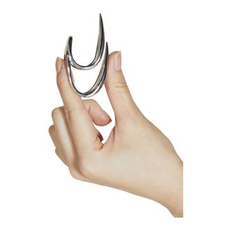 MUGLER Rings, female, Gray, Size: ONE SIZE V Ring