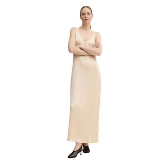 Remain Vestido Maxi de Corte al Bies - Dresses - Mujer - Beige - XS