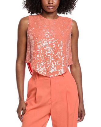 Sally Lapointe Sequin Tank Top