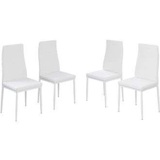 Vicco Sedia da sala da pranzo Grand, Bianco, 42.5 x 48 cm Set di 4, Vicco