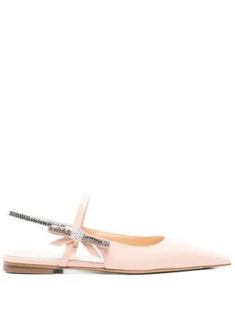 Mach & Mach Crystal Cube Slingback Flats 10Mm