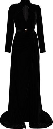 Saiid Kobeisy velvet long dress - Black