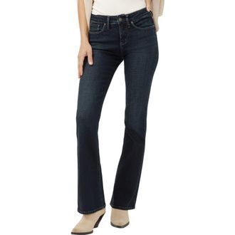 Silver Jeans Co Suki Curvy Mid Rise Bootcut Jeans in Amora at Nordstrom, Size 27 X 31