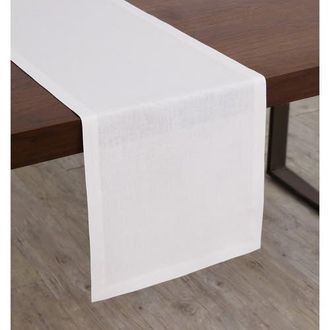 Solino Home Linen Table Runner for Dining Table, Holiday and Everyday Table Decor - Diana in White at Nordstrom, Size Xx-Small