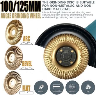OEM Juego De 3 Discos Desbastadores Para Amoladora Angular - Para Decapar Y Lijar (100 Mm, Orificio De 16 Mm, Color Dorado, Juego De 3)