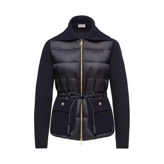 Moncler Dames, Truien, Blauw, Maat: M Wol