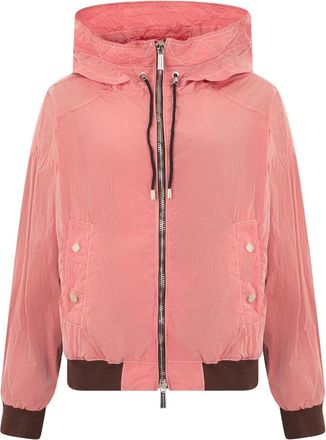Moorer Bomberjack met capuchon - Dames - Zomerjassen - Roze - XS - Polyester - Jassen