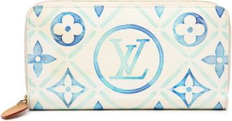 Louis Vuitton Blue White Pvc Long Wallet (Bi-Fold) (Pre-Owned)