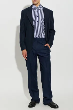 Etro Shirt With Stripe Pattern, Mens, Navy Blue