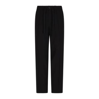 Valentino Black Wool Tailored Trousers Collection