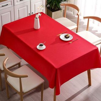 OEM Mantel Liso - Impermeable, Resistente Al Aceite Y Al Calor - Mantel De Caf&eacute; De Pvc - Apto Para Uso Interior Y Exterior - (rojo, 140 X 200 Cm)