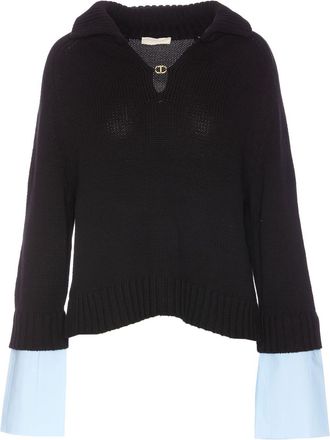 Twin-Set layered-effect sweater - Black