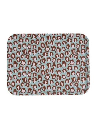 La DoubleJ Rectangular Printed Tray Lady Leopard Acqua Acquamarin at Nordstrom