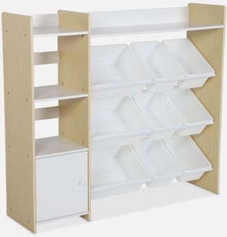 Sweeek Sweeek - Contenitore per bambini con 9 contenitori, 4 ripiani, 1 anta