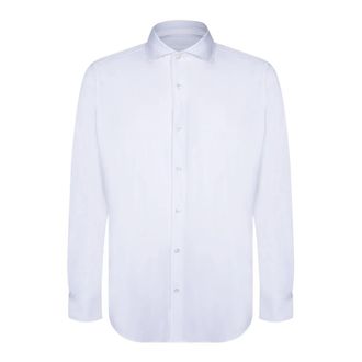 Dell'Oglio Slim Fit overhemd met Franse kraag - Heren - Zakelijke Overhemden - Wit - 3XL - Leer - Overhemden