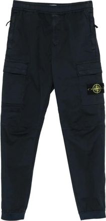 Stone Island Slim-fit Broeken - Heren - Slim Fit Broeken - Blauw - W40 - Broeken