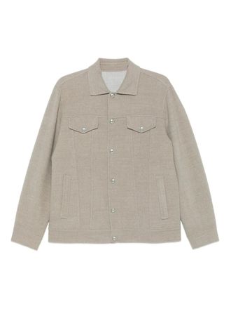 Eleventy Shirtjack met klepzakken - Grijs