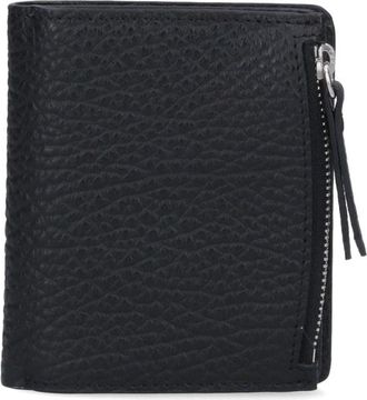 Maison Margiela Black Grain Leather Four Stitches Wallet