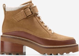 Cole Haan Womens Shibley Waterproof Lace-up Booties - Brown Size 5.5