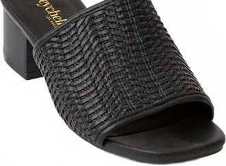 Seychelles Womens Pepper 2 Woven Mid Heel Sandals In Black