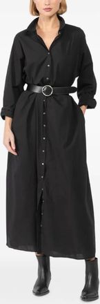 Xirena buttoned shirt dress - Zwart