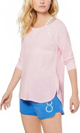 Calvin Klein Fitness Workout Pullover Top In Pink