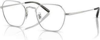 Oliver Peoples 49mm Rectangle optical glasses in Silver at Nordstrom