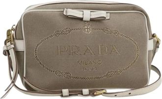 Prada Pre-owned Cross Body Bags, female, Beige, Size: ONE SIZE Pre-owned Vintage Cross Body Bag